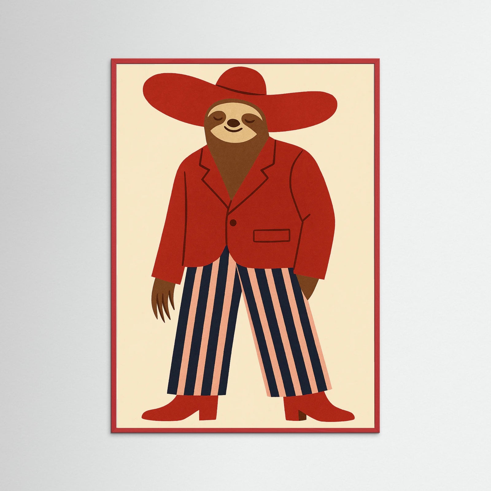 Red Wood Stylish Sloth
