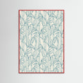 Red Wood Stylized Ocean Pattern