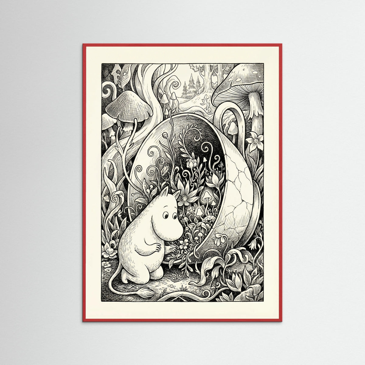 Red Wood Submerged Moomin Home