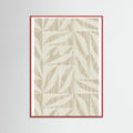 Red Wood Subtle Botanical Pattern 2 Poster