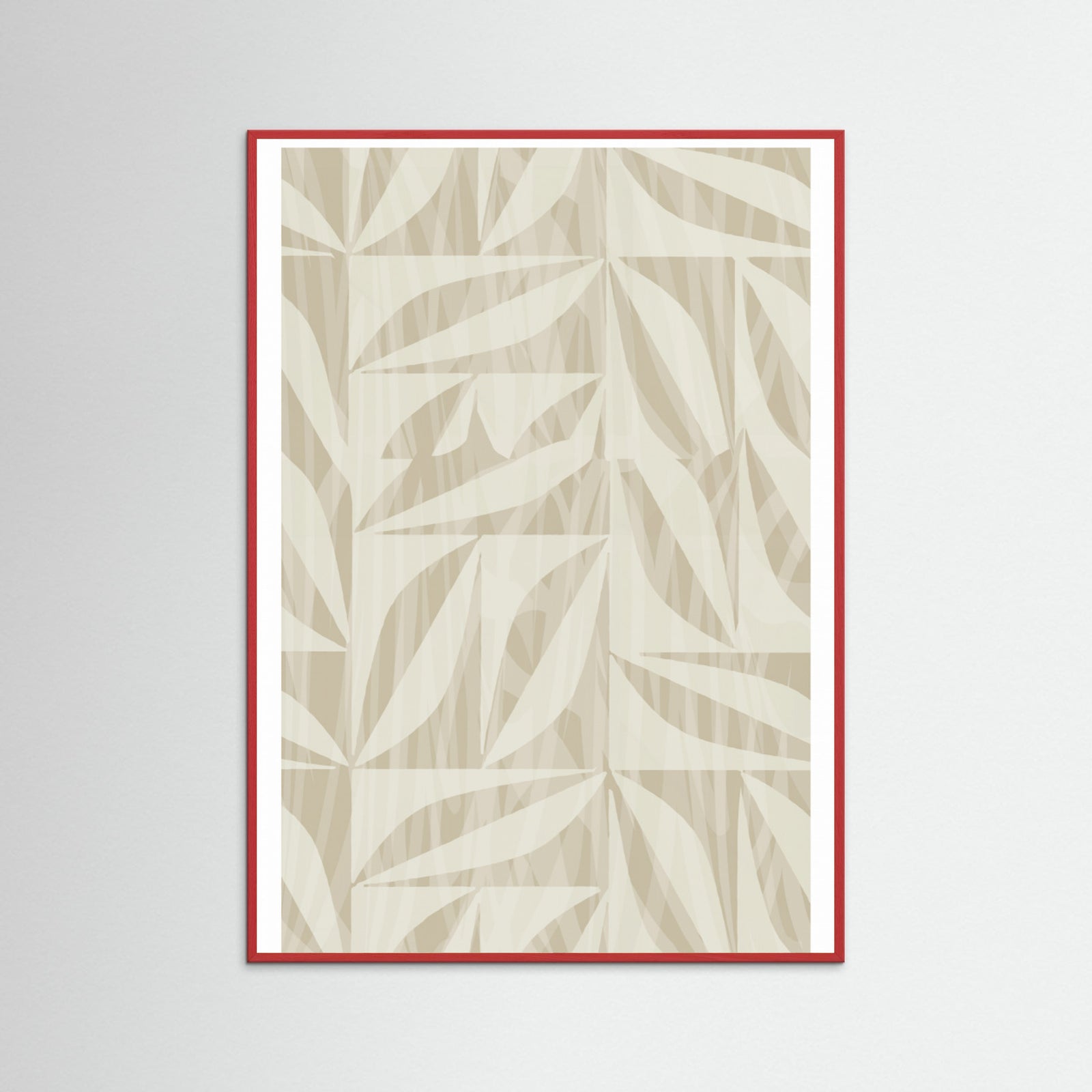 Red Wood Subtle Botanical Pattern 2 Poster