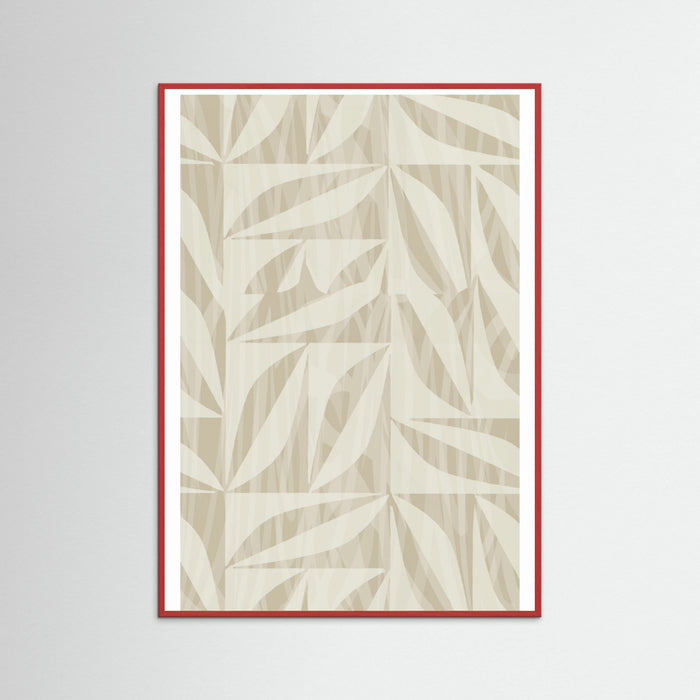 Red Wood Subtle Botanical Pattern 2 Poster