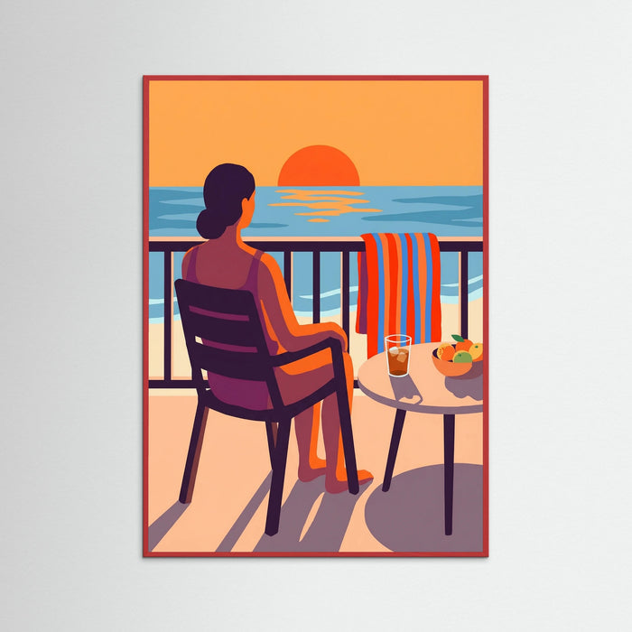 Red Wood Summer Poolside Reverie