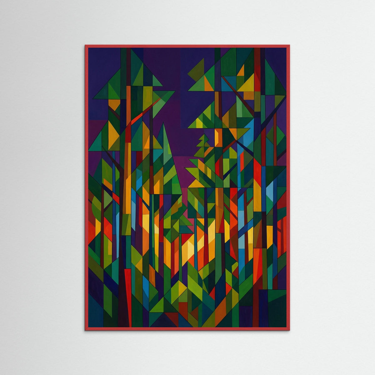 Red Wood Sunlit Mosaic