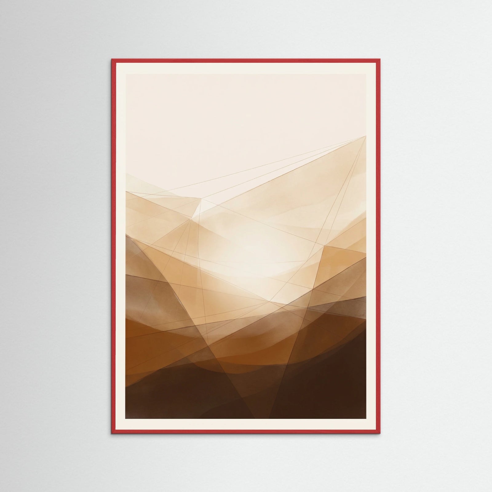 Red Wood Sunlit Reflection