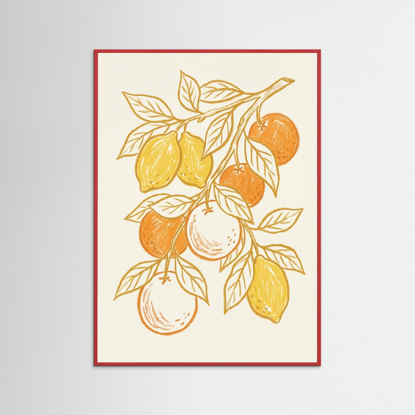 Red Wood Sunny Floral Sketch