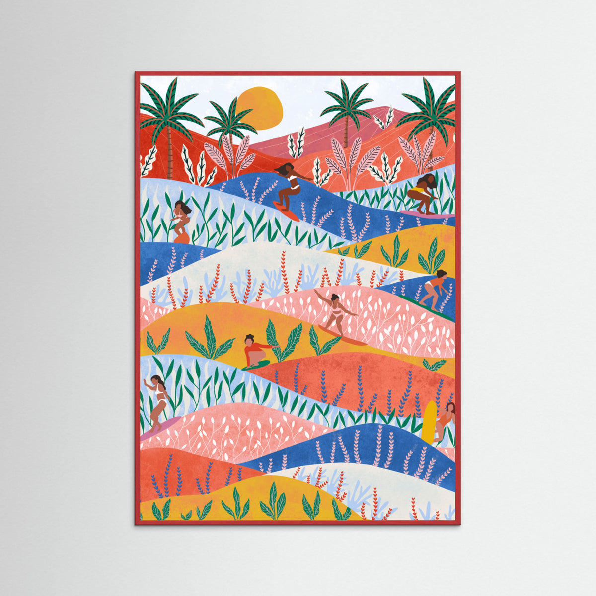 Red Wood Surfers Poster