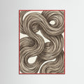 Red Wood Swirling Organic Forms