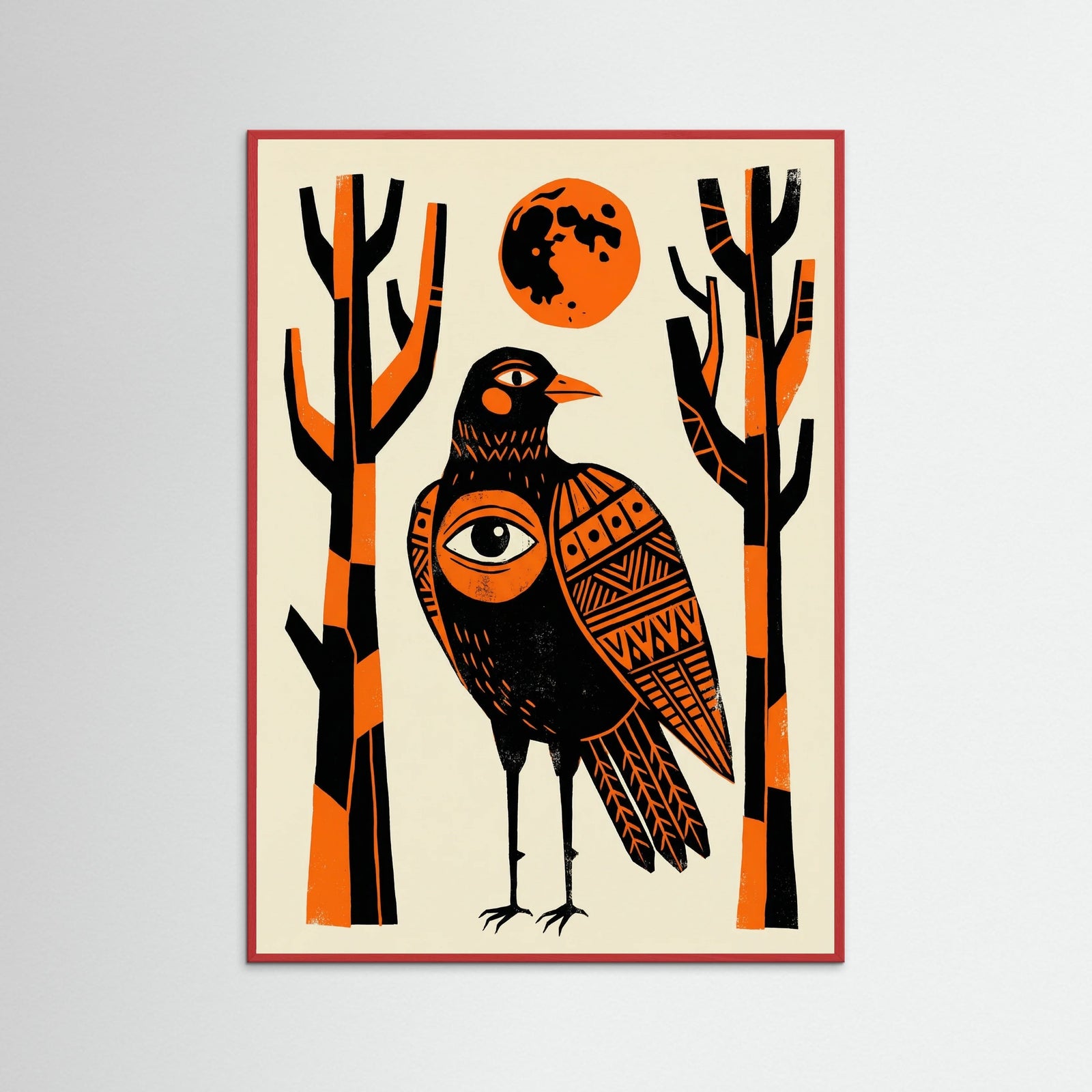 Red Wood Symbolic Grid Tales