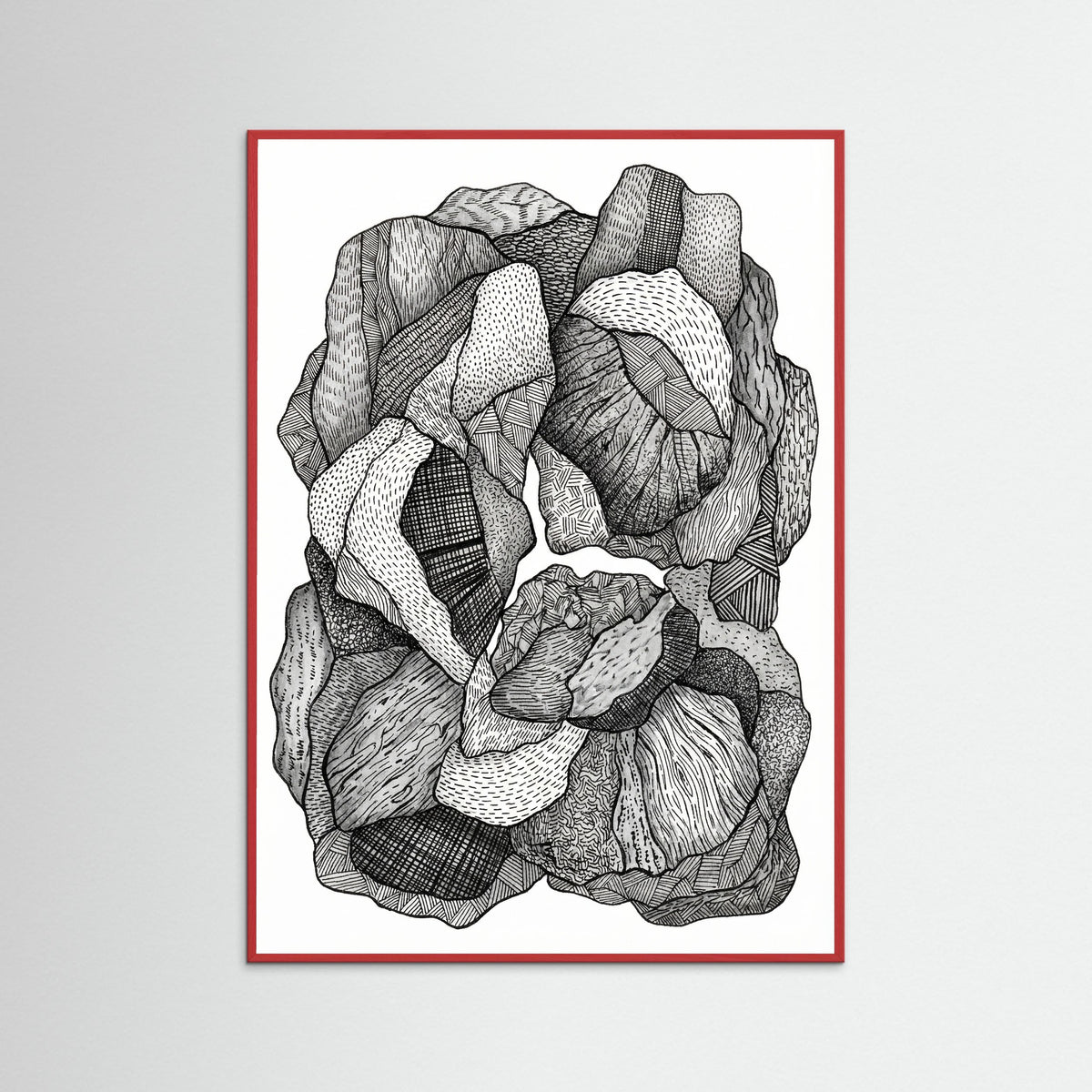 Red Wood Textural Flow