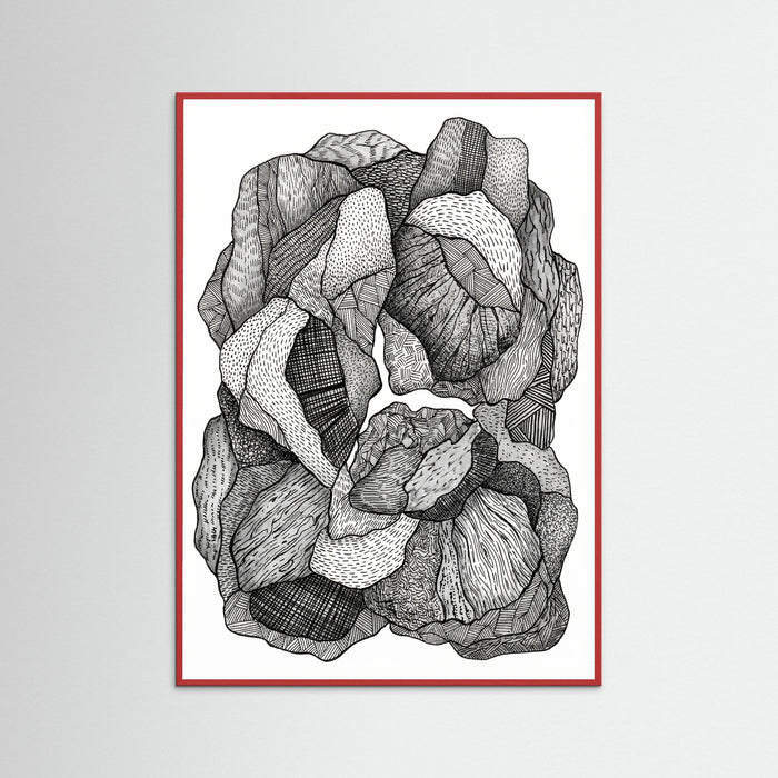 Red Wood Textural Flow