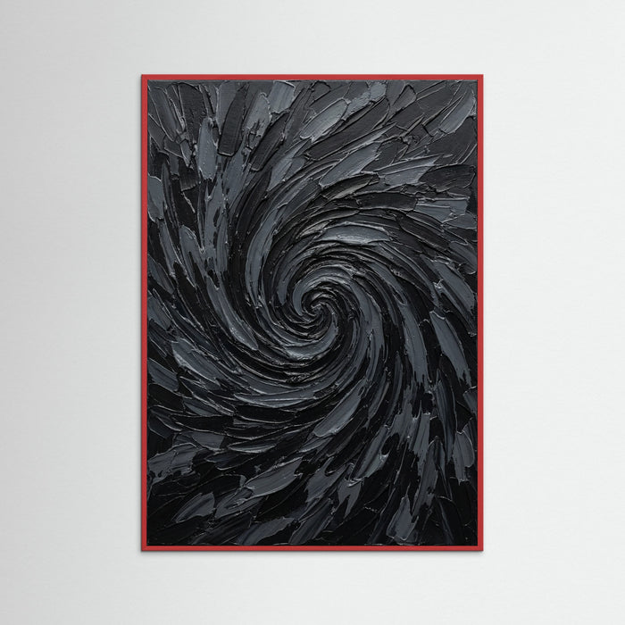 Red Wood Textured Abyss Black