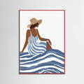 The Girl In the Striped Dress Poster – plakat og kunsttryk