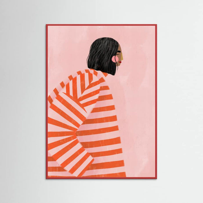 The Woman With the Orange Stripes Poster – poster and art print