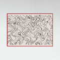Red Wood Thin Shakey Lines Poster
