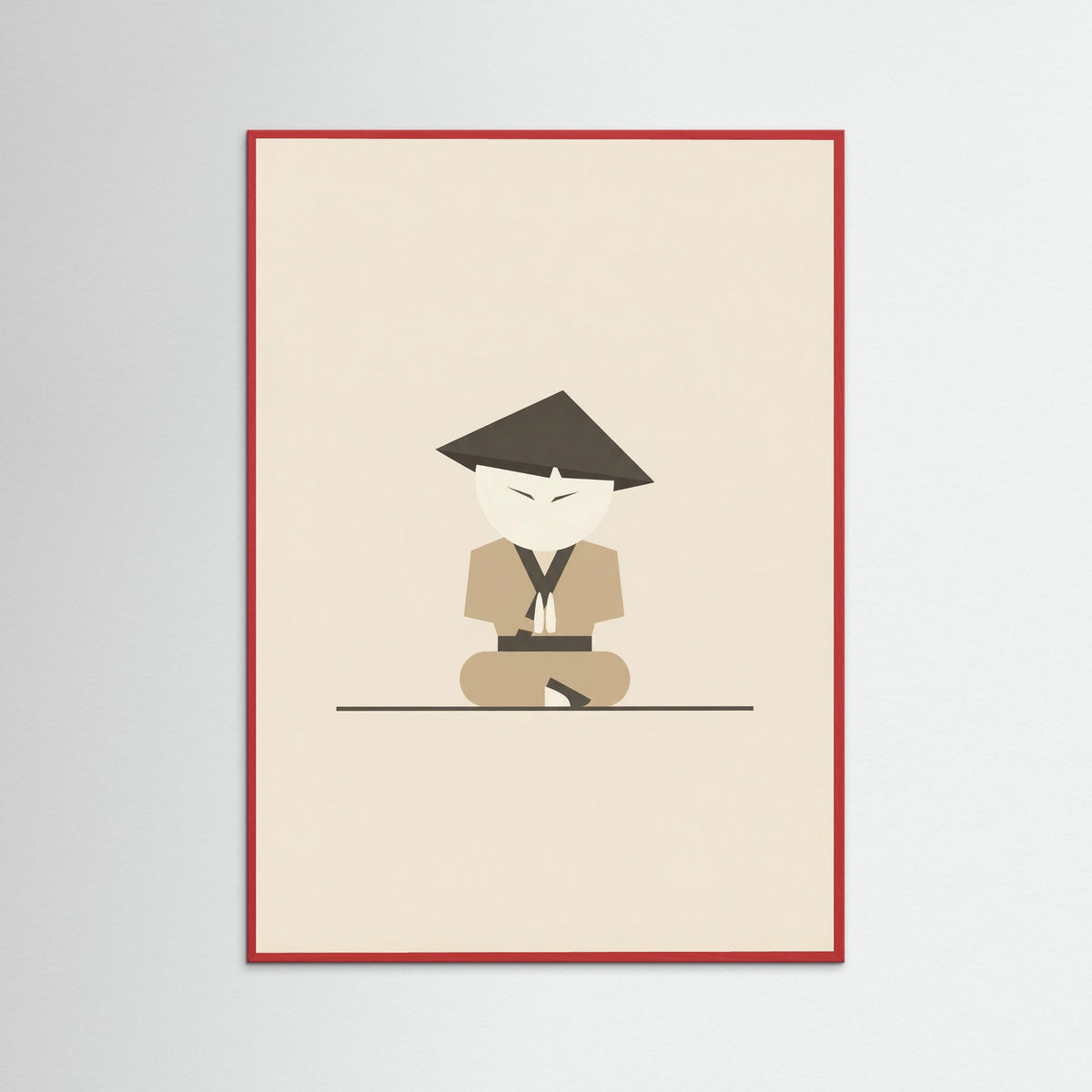 Red Wood Three Stylized Figures