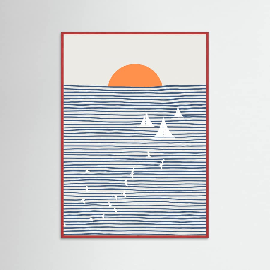 Three White Sails Poster – poster and art print