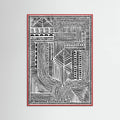 Red Wood Tribal Abstract Poster