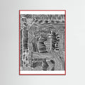 Red Wood Tribal Art Poster