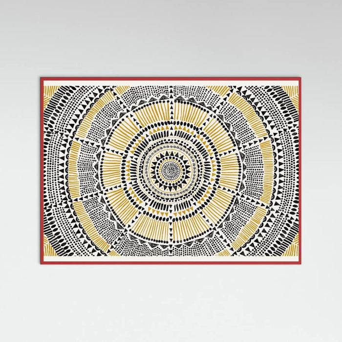 Red Wood Tribal Sun Poster