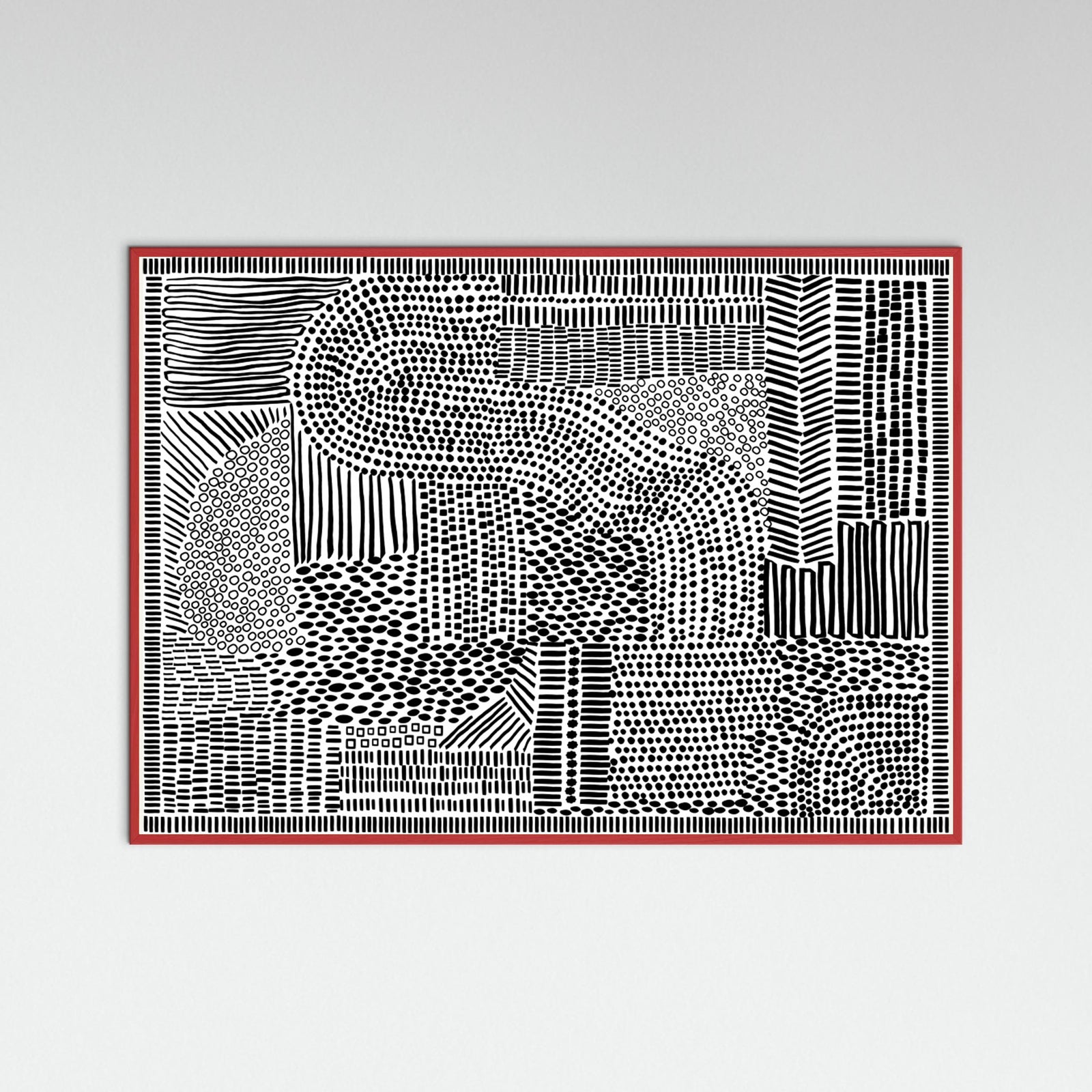 Red Wood Tribal Tapestry Poster