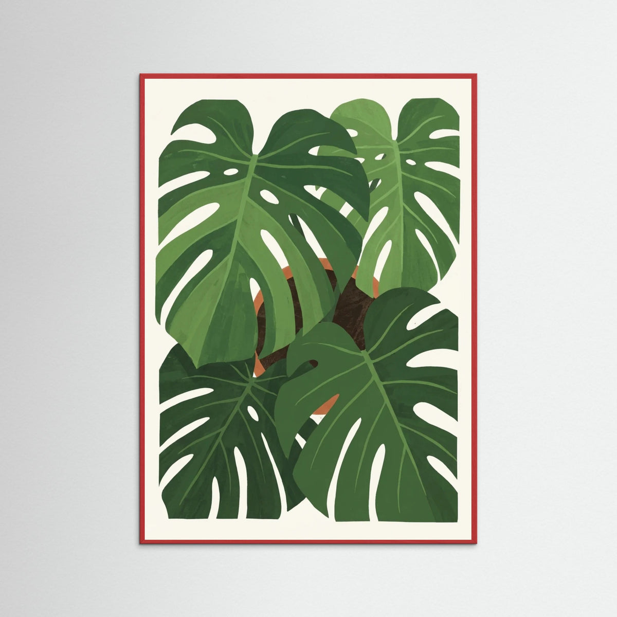 Red Wood Tropical Fronds