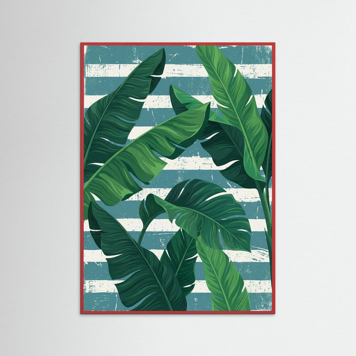 Red Wood Tropical Stripe Symphony
