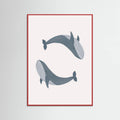 Two Whales Poster – Poster und Kunstdruck