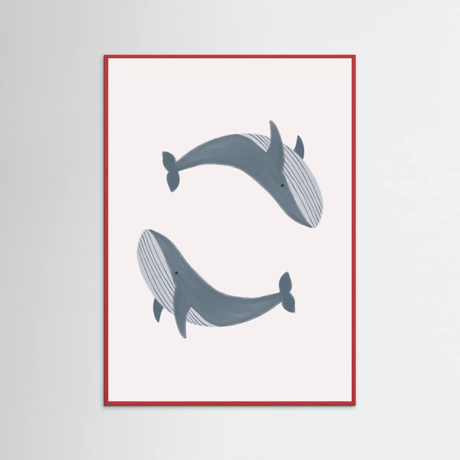 Two Whales Poster – Poster und Kunstdruck