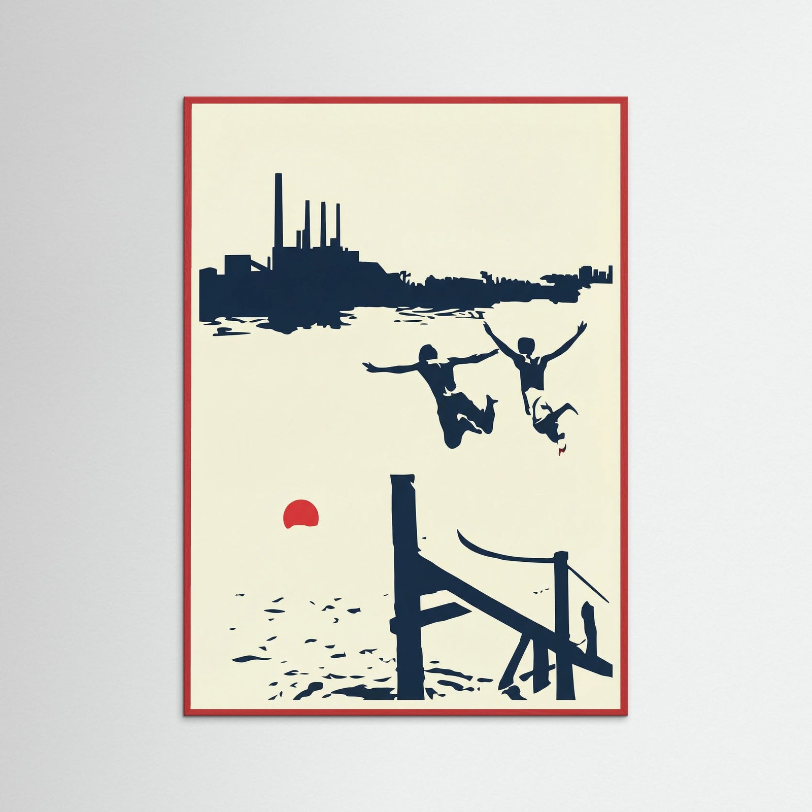 Red Wood Urban Leap of Joy