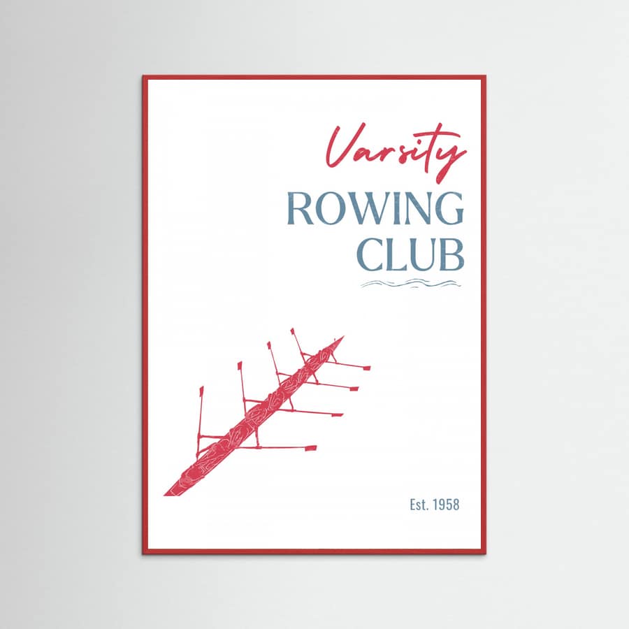 Varsity Rowing Club -juliste – juliste ja taidepainatus
