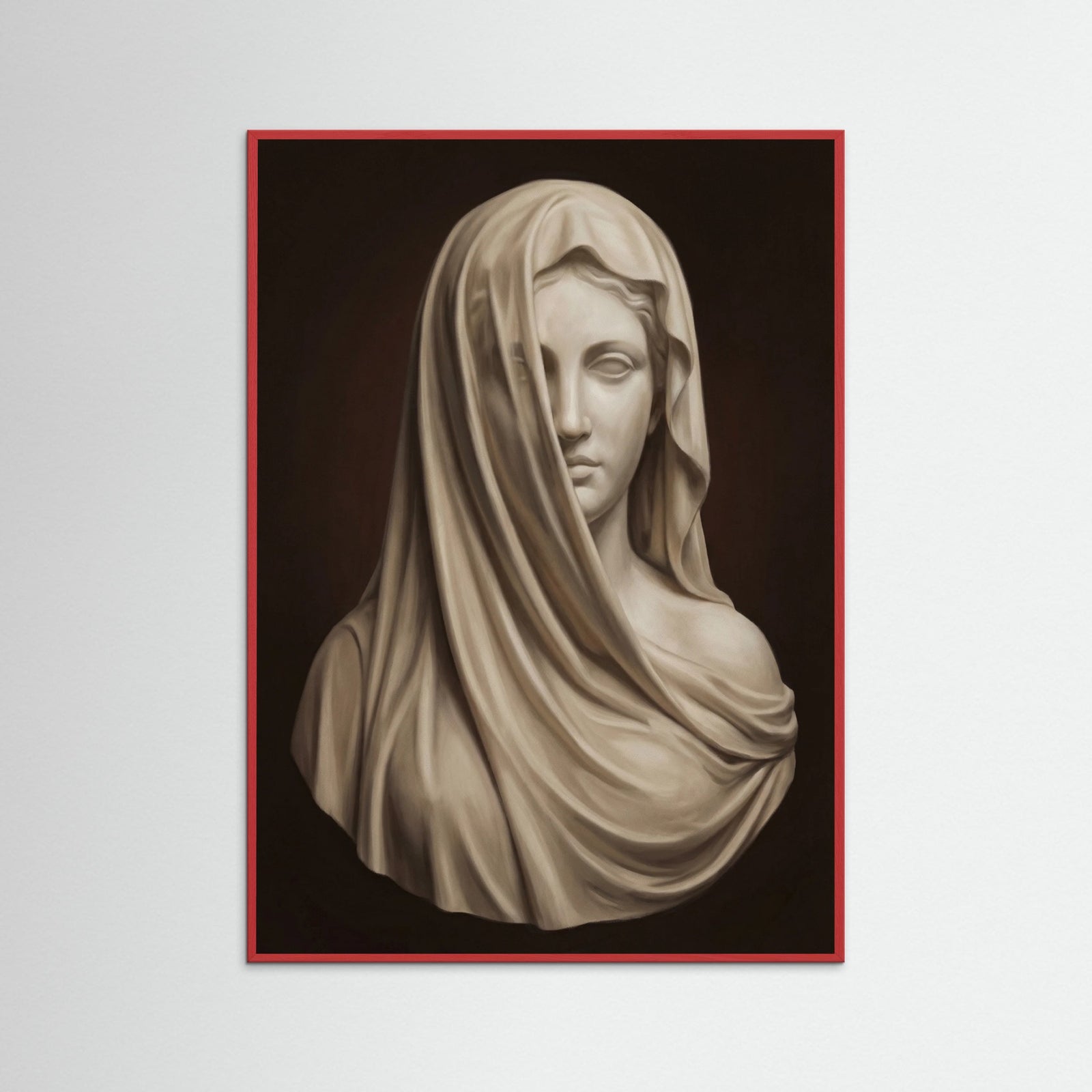 Red Wood Veiled Form
