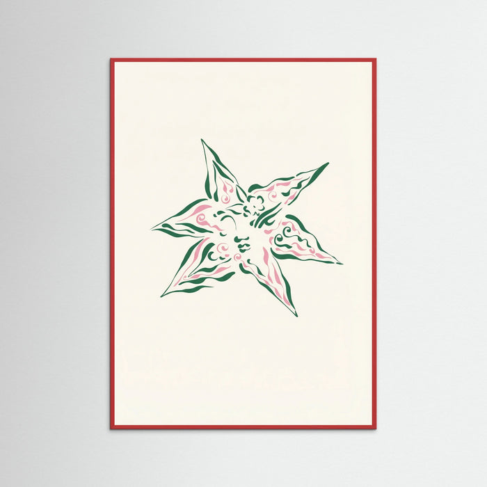 Red Wood Verdant Bloom Star