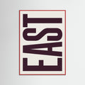 Red Wood Vertical Typography