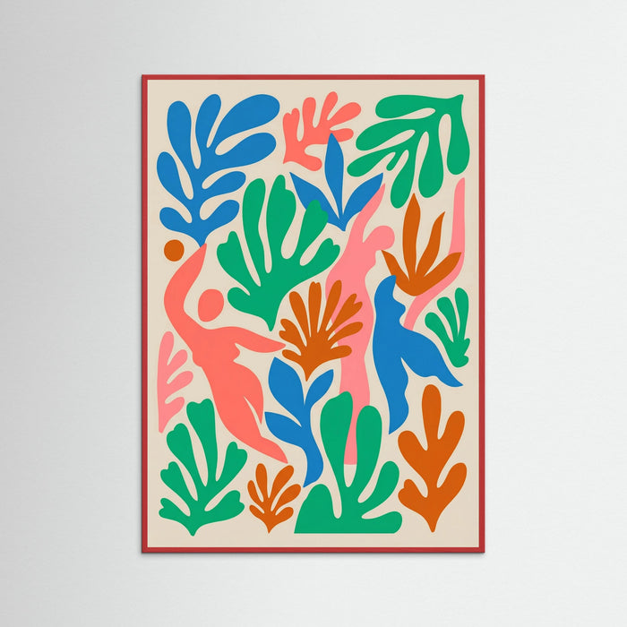 Red Wood Vibrant Botanical Cutouts