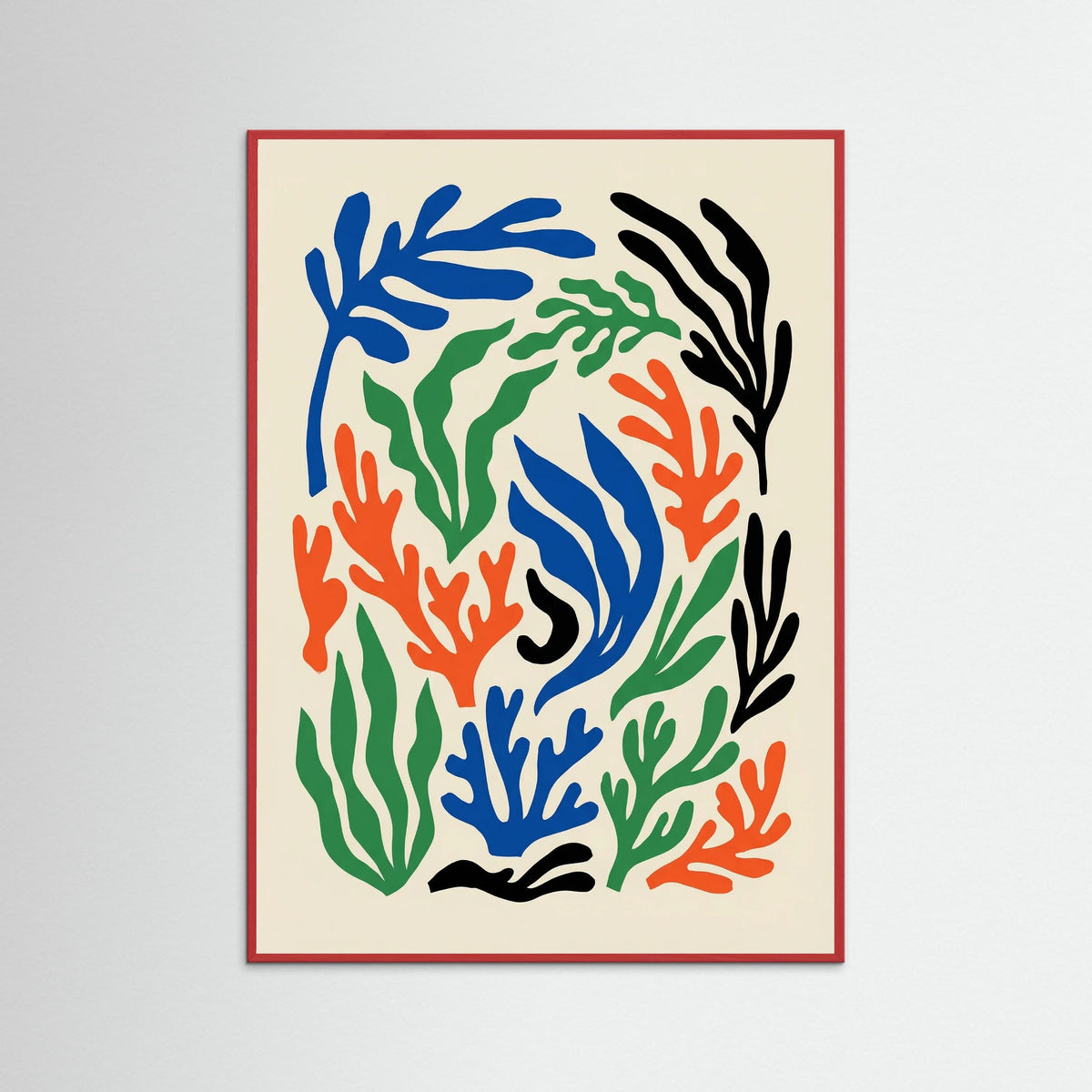 Red Wood Vibrant Botanical Forms