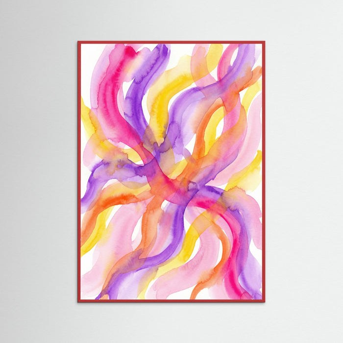 Red Wood Vibrant Color Blocks