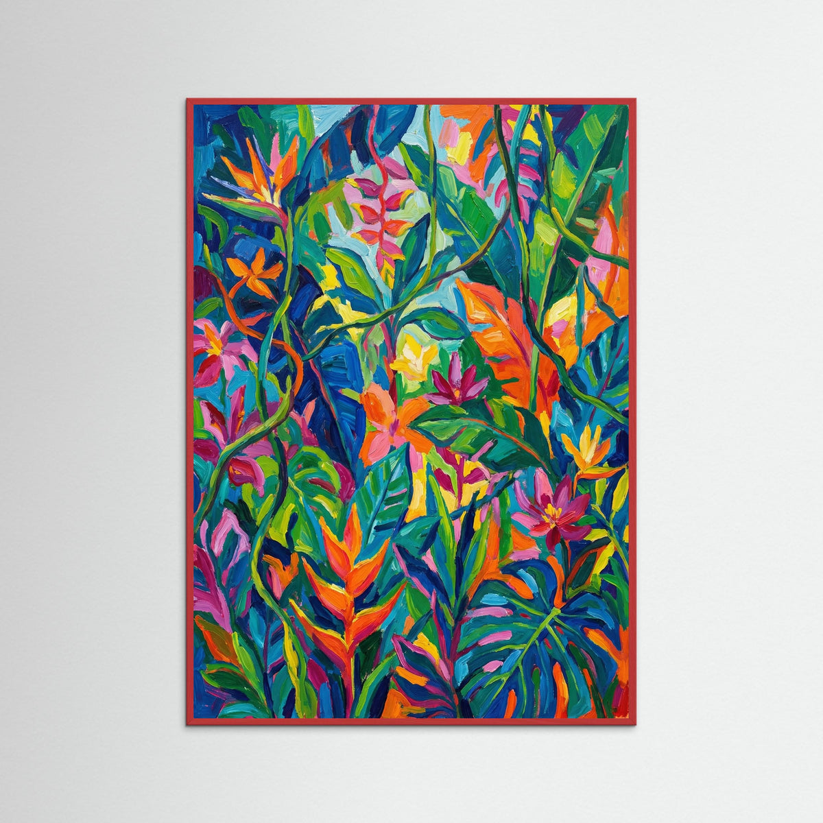 Red Wood Vibrant Fauve Landscape