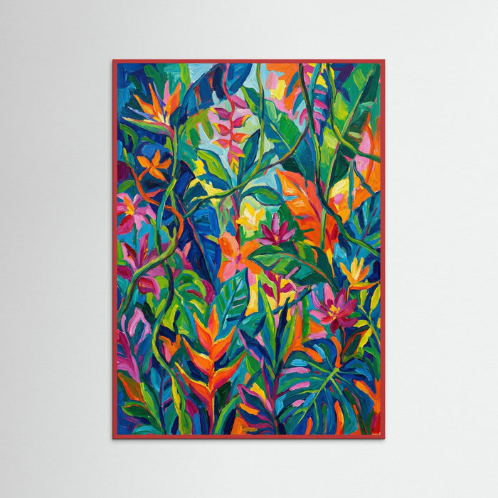 Red Wood Vibrant Fauve Landscape