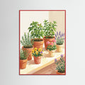 Red Wood Vibrant Floral Vase