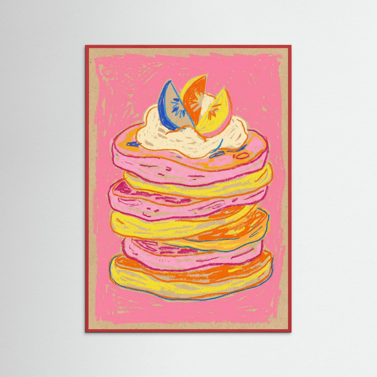 Red Wood Vibrant Fruit Bowl