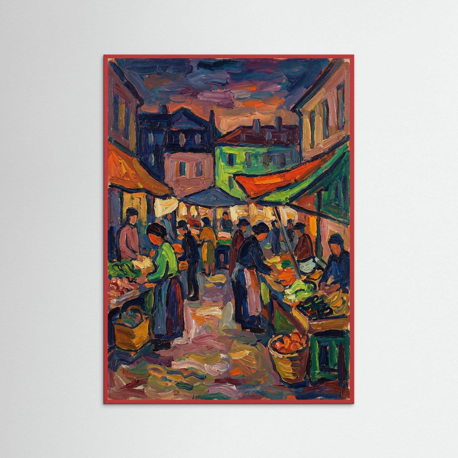 Red Wood Vibrant Japonais Study