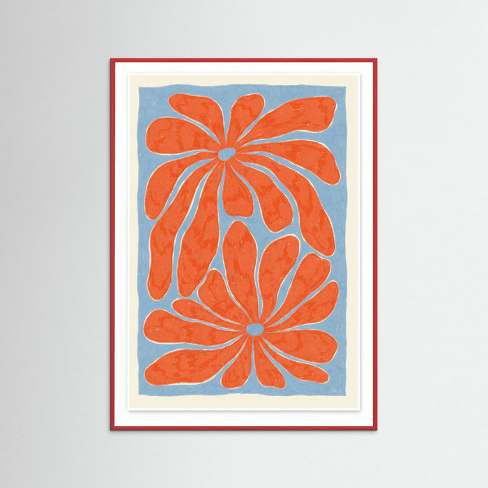 Red Wood Vibrant Petal Burst