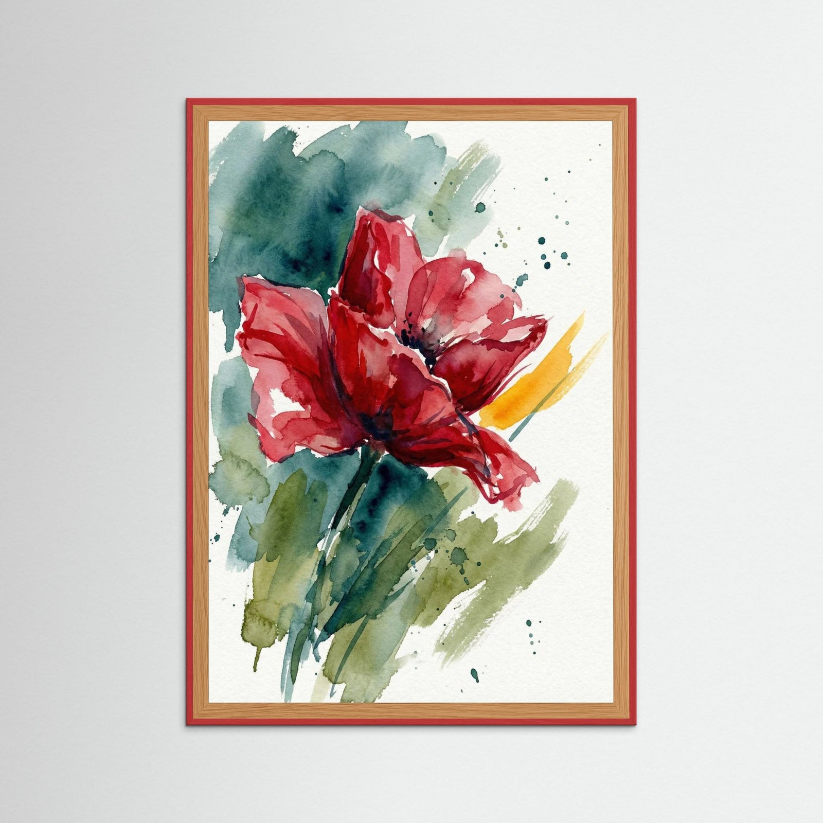 Red Wood Vibrant Poppies