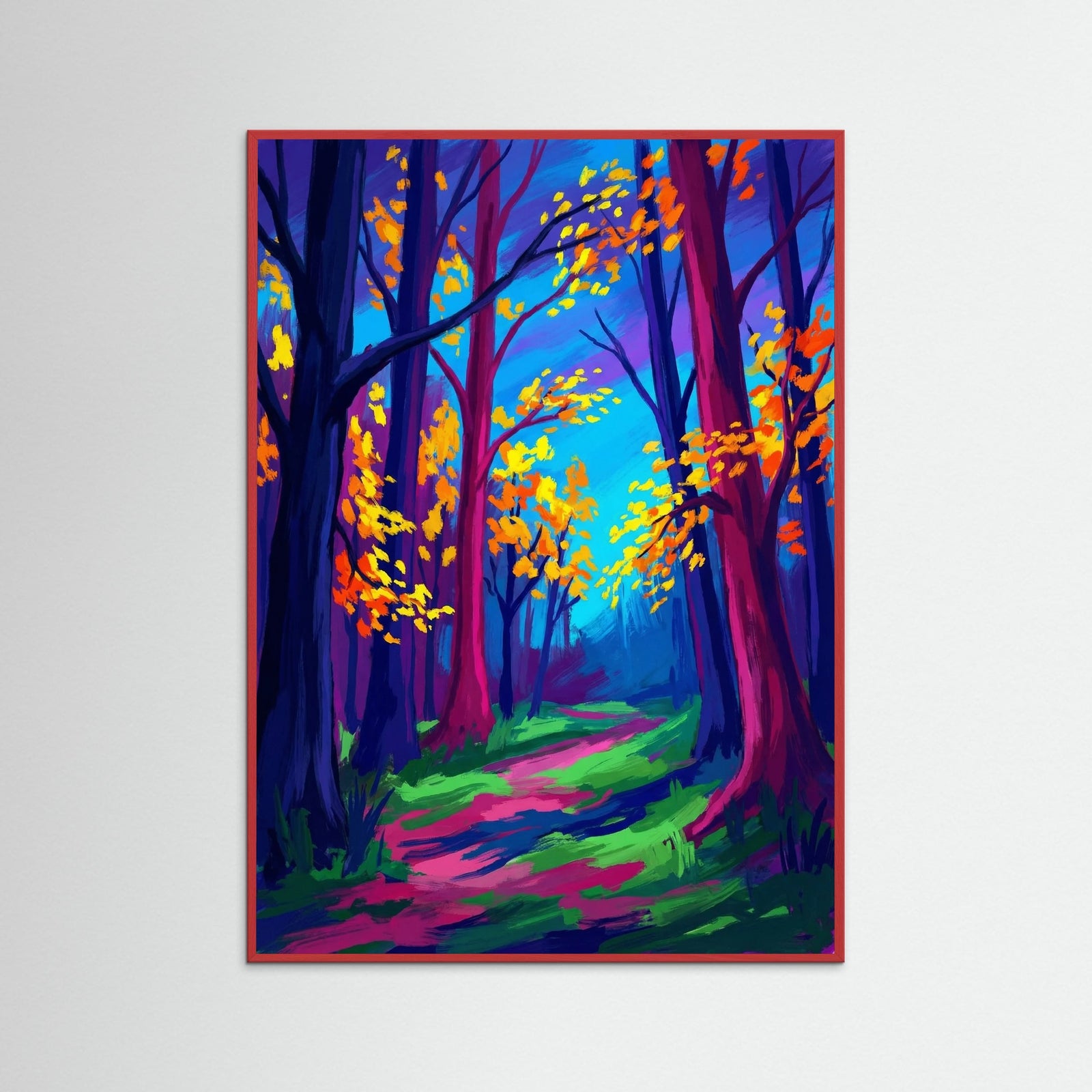 Red Wood Vibrant River Flow