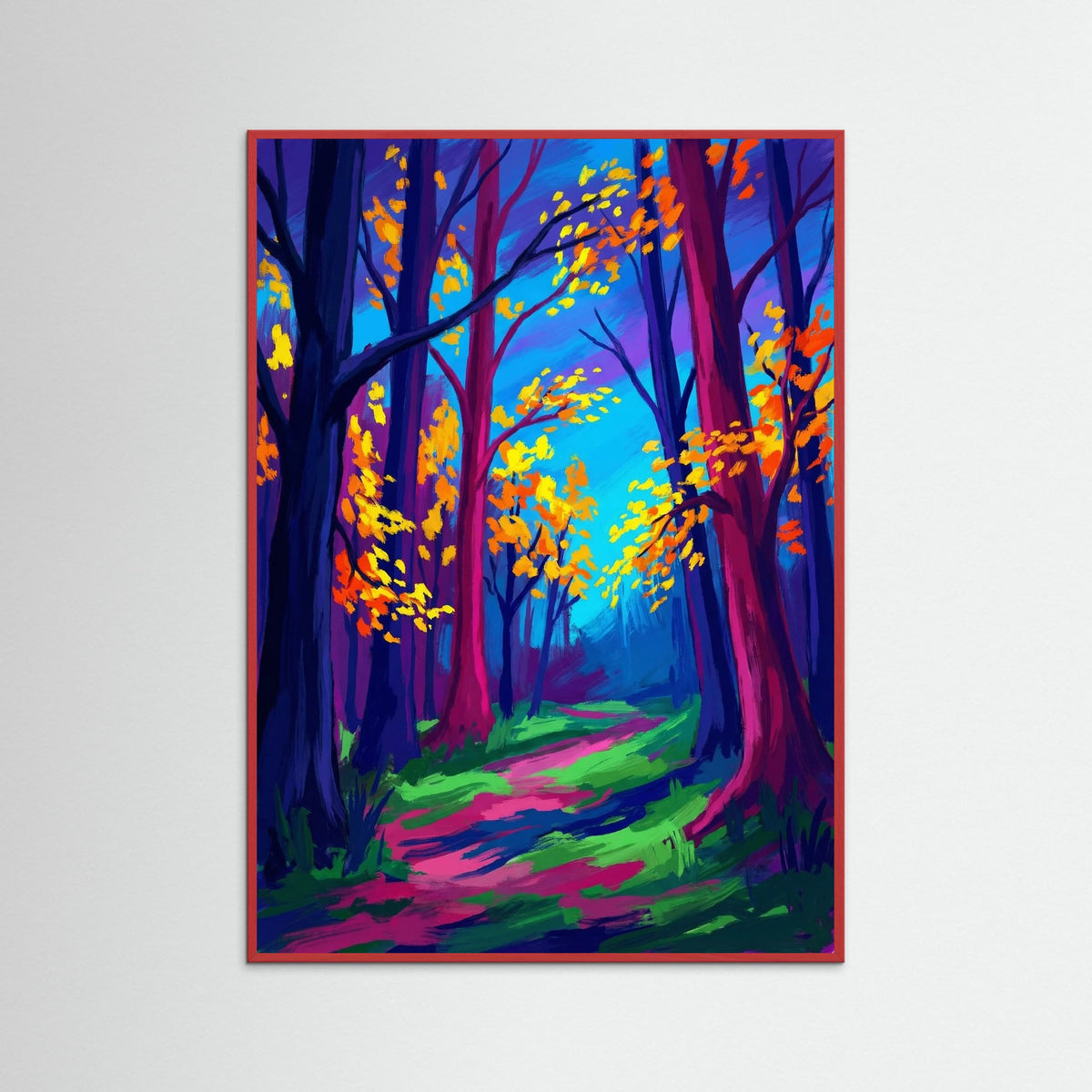 Red Wood Vibrant River Flow