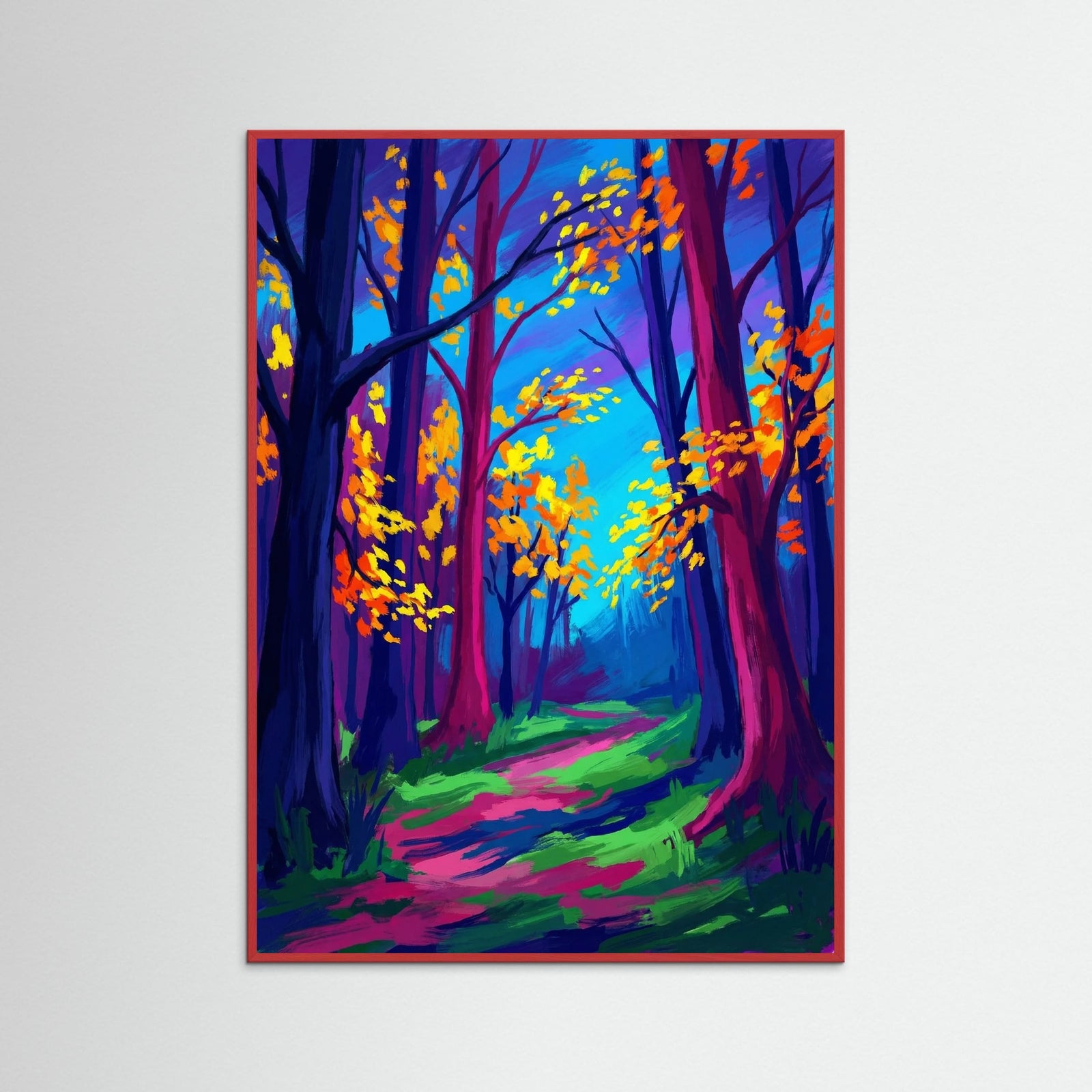 Red Wood Vibrant River Flow