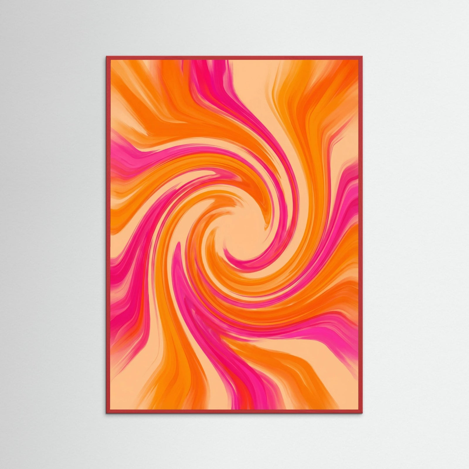 Red Wood Vibrant Strokes