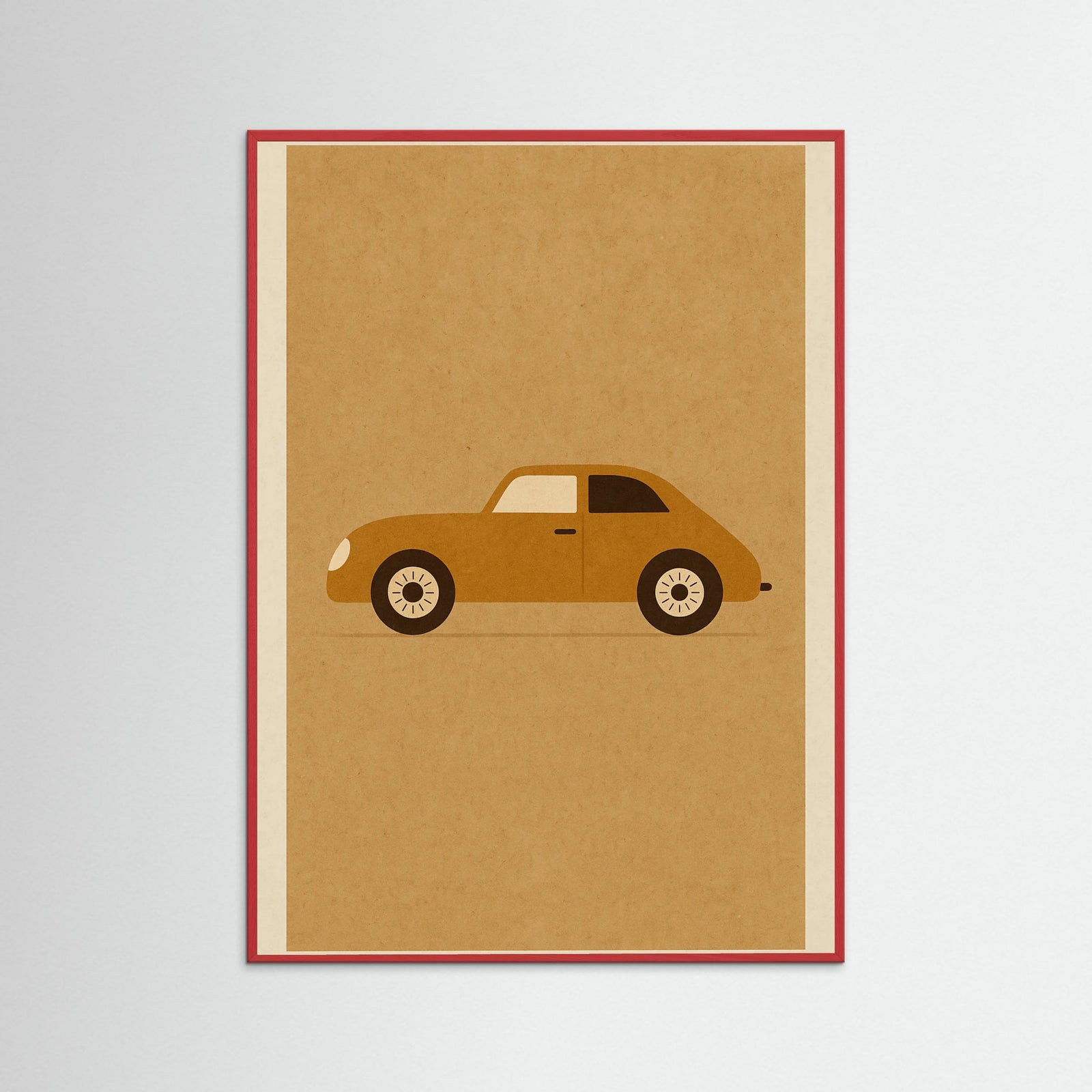Red Wood Vintage Racecar