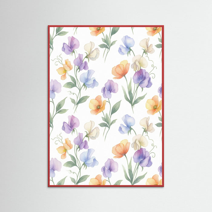 Red Wood Vintage Rose Blooms